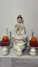 七珍陶瓷坐莲观音菩萨佛像坐像家用客厅供奉彩绘南海观世音菩萨神像摆件 16吋坐莲观音 描金彩 实拍图