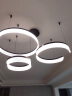 超莱威客厅吊灯轻奢风现代简约创意导光板设计师客厅大灯全光谱护眼灯具 三色光-黑色40+60+80cm 晒单实拍图