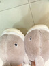 安尚芬【暖绒小鲨鱼锁温蓄热】秋冬踩屎感男女士棉拖鞋保暖情侣拖鞋 卡其【包跟】 40-41 适合39-40 实拍图