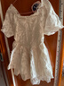 FOX.G连衣裙女士纯欲裙子夏天新品女装2024夏季新款气质衣服小个子女裙 提花泡泡袖收腰公主裙 S 【建议90斤以内】 实拍图