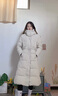 鸭鸭羽绒服女中长款2023年秋冬过膝加厚白鸭绒收腰修身 米白色 S  实拍图