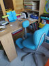 怡佳乐（YIJIALE）儿童学习椅小学生写作业写字椅子家用可升降调节正姿椅带脚踏 蓝色五爪/普通版+脚踏1.1-1.45米 实拍图