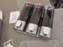 博莎朗宾馆免打孔皂液器按压分装空瓶酒店洗发水沐浴露盒子壁挂式洗手液 B-6093 银色 300ml*3 实拍图