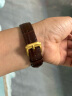宝灿 真皮手表带适用于天梭1853浪琴表带男女表链针扣配件通用于dw美度欧米茄阿玛尼CK罗西尼卡西欧 金色针扣-棕色棕线 15mm 晒单实拍图