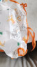 南极人宝宝吃饭罩衣儿童婴儿围兜饭兜男女孩画画衣围裙小孩防水反穿衣 橙色动物园 90（建议0-2岁） 实拍图