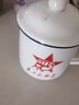 莱啊陶瓷杯复古马克杯茶缸子老式大号茶杯为人民服务水杯子男仿搪瓷杯 为人民服务拳 400ml 实拍图