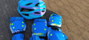 米诺斯儿童轮滑护具头盔自行车滑板平衡车溜冰滑轮防摔护膝护手护头 7件套 加强款护具透气头盔蓝色 S码（3-5岁） 晒单实拍图
