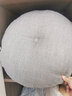 昊烨日式布艺可拆洗加厚棉麻蒲团坐垫阳台飘窗榻榻米地板打坐沙发靠垫 湖蓝色 直径50cm(可拆洗) 实拍图