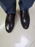 沙驰男鞋皮鞋男新款男士商务鞋头层牛皮套脚真皮正装鞋子 黑色 42 实拍图