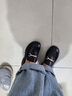 意尔康女鞋真皮乐福鞋女士单鞋通勤百搭一脚蹬粗跟小皮鞋女 黑色 【尺码偏大，建议拍小一码】 40 实拍图