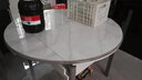 初屋 餐桌 岩板餐桌椅组合现代简约伸缩折叠圆桌家用小户型实木饭桌子 宝马灰色-雪山白岩板-实木椅 1.35m 一桌八椅 实拍图