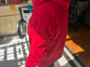 BRELRMON加绒外套风衣男女冲锋衣单层秋冬防风保暖软壳工装韩版户外夹克 9930S中国红-女【纯色】 L 实拍图