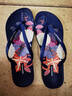 黑玛（Hotmarzz）人字拖女防滑防臭2024印花情侣款拖鞋女士夏季防滑夹脚沙滩拖鞋 0764-深蓝色 38 (247mm) 实拍图