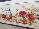 京城世家牡丹花苏绣装饰挂画客厅苏州刺绣花开富贵大厅挂墙绣画手工绣花 花开富贵（装框尺寸：208*88cm） 实拍图
