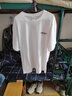 歌朴伟短袖t恤男棉质宽松上衣半截袖打底衫圆领五分袖夏季百搭舒适衣服 DT165-白色 XL（120-145斤） 实拍图