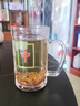 库铂钢化玻璃杯带把手棋牌室茶楼个人专用麻将茶杯耐高温防摔啤酒杯子 钢化款380ml东南西北中发 共6只 301-400ml 实拍图