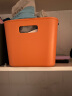 百露收纳盒家用厨房长方形杂物置物箱储物筐塑料整理桌面零食抽屉盒子 暮色橙大号【升级特厚磨砂质感】 实拍图