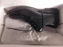卡帝乐鳄鱼（CARTELO）英伦牛皮商务正装休闲男士低帮系带皮鞋男2511 黑色 增高版 40 实拍图