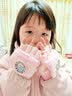 牧萌儿童手套男童女童秋冬季翻盖手套保暖小学生半指写字可爱毛线手套 浅粉独角兽【半指-翻盖两用】 2-9岁宝宝【高弹力】 实拍图