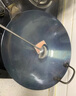 派力老式铁锅无涂层炒锅不粘锅圆底带耳熟铁炒菜锅家用铸铁锅燃气灶用 34CM【带耳】+防烫胶套+炒勺 34cm 实拍图