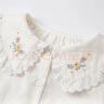 戴维贝拉（DAVE＆BELLA）女童衬衫春装婴儿女宝宝洋气衬衣儿童上衣 米白 120cm（建议身高110-120cm） 晒单实拍图