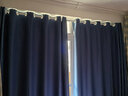 赫伊莎窗帘免打孔安装套装遮光免安装卧室飘窗简易小窗户房间保暖短帘 北欧双面遮光-藏青色(深蓝) 帘5.0*2.5米高双开(杆2.6-3.1米) 件 实拍图