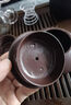 古悦堂 宜兴紫砂壶纯全手工名家家用紫泥刻绘石瓢壶茶壶茶具套装 光素一壶六杯 240ml 实拍图