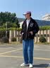唐号灯芯绒外套男春秋ins潮牌衣服潮流春季港风青少年夹克高级感痞帅 黑色 3XL 实拍图