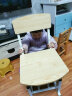 软林儿童学习椅子可升降学生写字椅带靠背座椅家用电脑椅书房靠背凳子 木纹色 加大加厚款椅子 实拍图