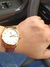特拍品限三只高档气质手表正装通勤进口双历机芯防水时尚男士手表经典耐用送老公老爸礼物 棕皮全金白面男 实拍图