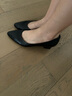 强人高跟鞋5.5CM气质通勤女鞋3515空姐鞋尖头皮鞋 JDA170016 黑色 40 实拍图
