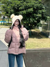 美力城羽绒服女装新款短外套极地鹅绒时尚百搭轻暖泡芙 慕斯粉 M （110-120斤） 实拍图