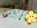 婧麒婴儿衣服夏季薄款新生宝宝提花连体衣纯棉空调服爬服夏装单件 小鲸鱼绿 59cm 实拍图