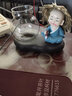 简潜（JIANQIAN）琅璃绿萝水培树脂草帽小和尚创意花瓶家居酒店铜钱草树脂花盆花瓶 画 实拍图