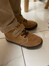 戴维贝拉（DAVE＆BELLA）冬季男童板鞋加厚儿童休闲鞋中大童加绒运动鞋秋冬幼儿保暖鞋子 驼色 32（鞋内长19.5cm） 实拍图