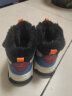 江博士（DR·KONG）冬季男女童拼色加绒保暖鞋子 户外休闲雪地靴儿童运动鞋 棉鞋 白/黑/蓝（加绒内里）） 25码 适合脚长约14.9-15.5cm 实拍图