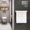 德力西(DELIXI)浴霸开关 通用家用卫生间浴室防水开关面板 四开翻盖白色 晒单实拍图