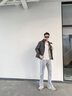 浪古夹克男士春秋冬季外套男装工装褂子羽保暖绒服加厚棉衣服仿冲锋衣 黑色加绒 XL(125-140斤) 实拍图