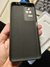 毕亚兹适用小米红米k40s手机壳  Redmi K40S手机保护套 全包防摔超薄液态硅胶软壳男女款淡指纹 JK155黑 实拍图