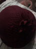 公主兔羊毛帽子女秋冬贝雷帽韩版百搭优雅名媛卷边小礼帽复古渔夫帽圆顶 酒红色 可调节 实拍图