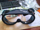 成楷科技 全包围护眼罩 防尘防唾沫飞溅骑行防风沙 男 可戴近视镜  防冲击 黑框高清护目镜 实拍图