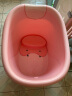日康（rikang）浴桶 婴儿洗澡盆 儿童洗澡桶新生儿游泳桶 赠浴凳粉色 X1002-2 晒单实拍图