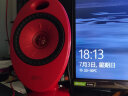 KEF EGG Duo 电脑音箱 无线蓝牙小音箱低音炮hifi2.0桌面有源台式机电竞音响家用客厅电视音响 红色 实拍图