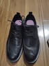 秒越春夏季休闲皮鞋男时尚商务休闲牛皮鞋英伦厚底透气增高鞋德比鞋 H1919黑色 41 实拍图