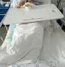 飞旺藤达床上书桌小桌子可折叠小桌板懒人简易床桌笔记本大号大学生宿舍 珍珠白-旗舰款（书架+抽屉+杯托+卡槽） 80*48*32cm【超大桌面容纳更多】 实拍图