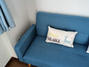 欧柏盛布艺沙发床简约新款科技布猫爪皮双三四人可折叠客厅小户型出租房 雾霾蓝色(亲肤棉麻布) 四人位 2m *加宽1.1米）+抱枕 实拍图