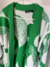 MO&Co.艺术花卉绵羊毛混纺毛衣外套针织开衫轻潮上衣女 霓虹绿色 S/160 晒单实拍图