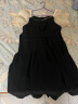 lagogo拉谷谷夏季新款黑色高腰拼接收腰气质连衣裙女法式设计感 黑米（WT） 165/L/40 晒单实拍图