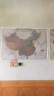 欧式复古地图：中国+世界地图挂图（1.1米*0.8米 仿古地图装饰画挂画 赠3M贴胶 套装2张） 实拍图