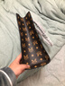 I.T DANKLES香港品牌真皮托特包女情人节休闲通勤手提包百搭时尚单肩包大包包 MD深咖＋带官方防伪码 实拍图